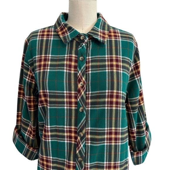 Nwt Billy T Happy Camper Plaid Shirtdress Medium - Picture 3 of 10